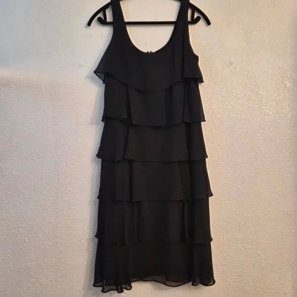 Patra Tiered Flapper Sparkle Beaded LBD Sexy Fun Flirty Feminine Flattering